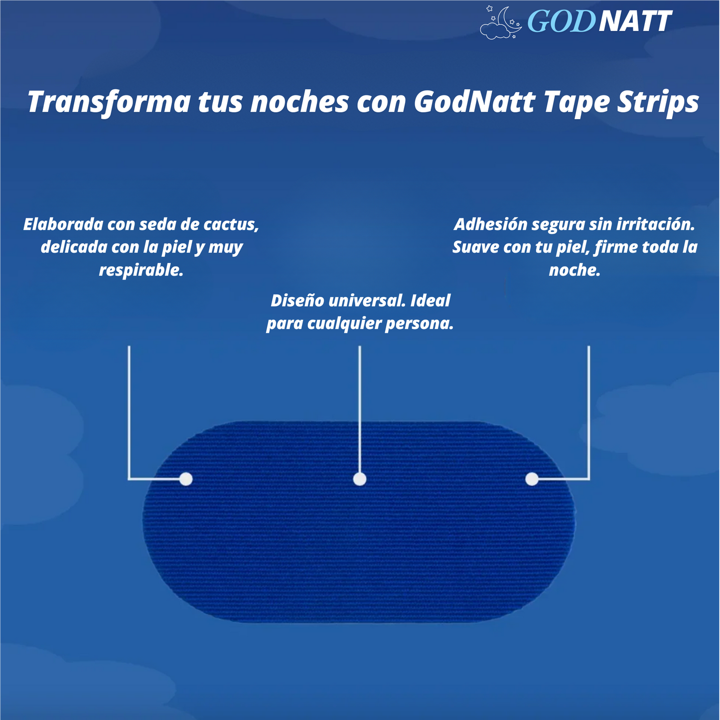 GodNatt™- Cintas Bucales Antironquidos 60 unidades