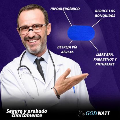 GodNatt™- Cintas Bucales Antironquidos 60 unidades