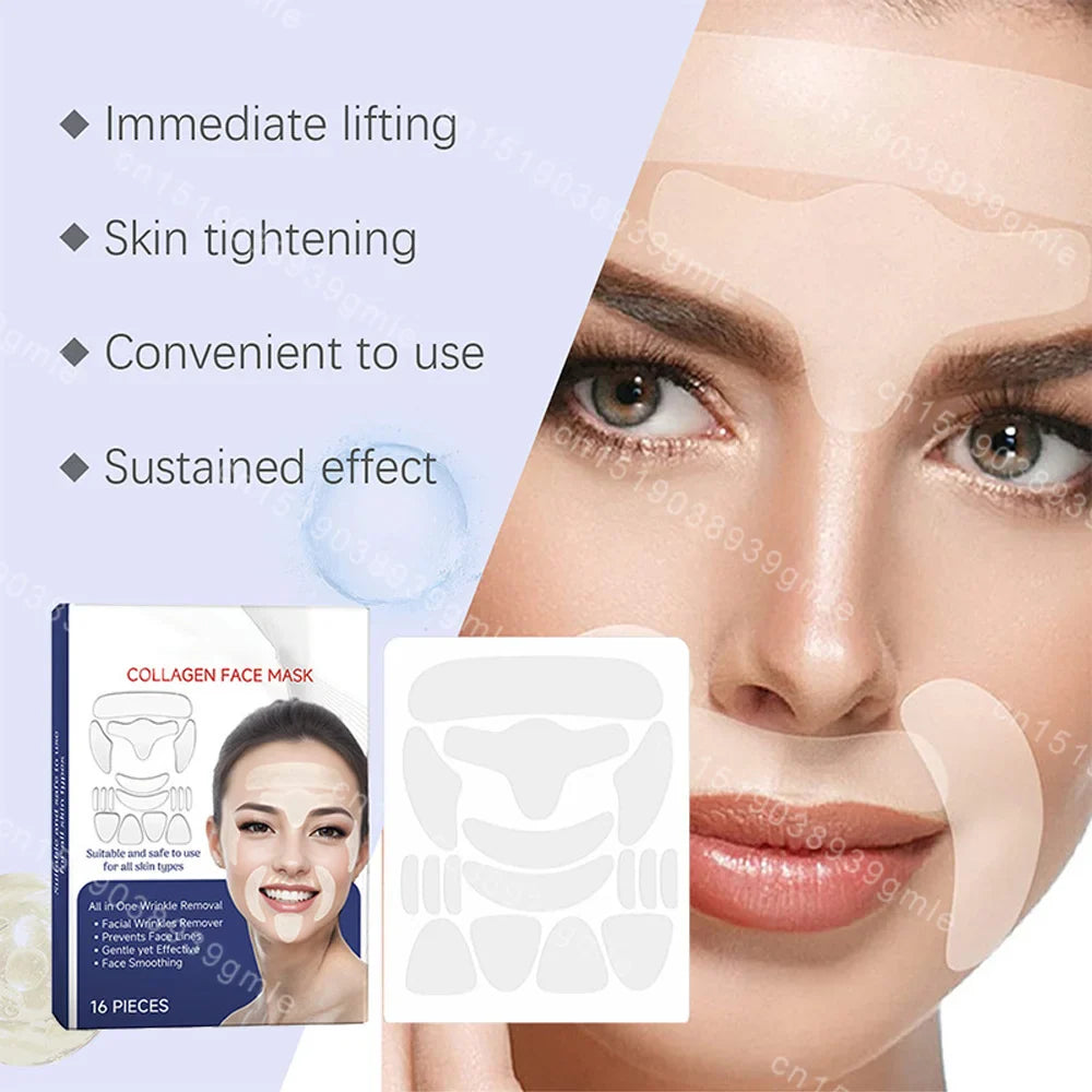 GodNatt- 16 Uds parches de silicona reutilizables contra arrugas del sueño