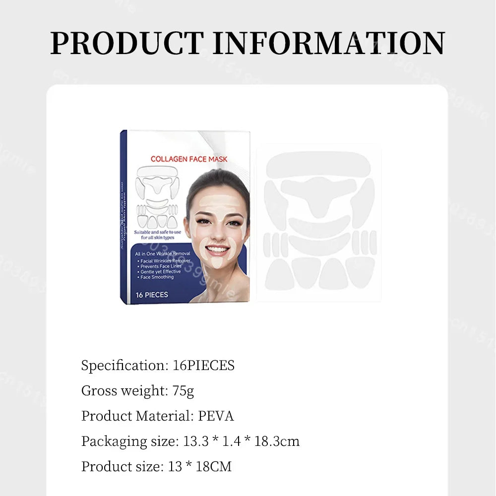 GodNatt- 16 Uds parches de silicona reutilizables contra arrugas del sueño