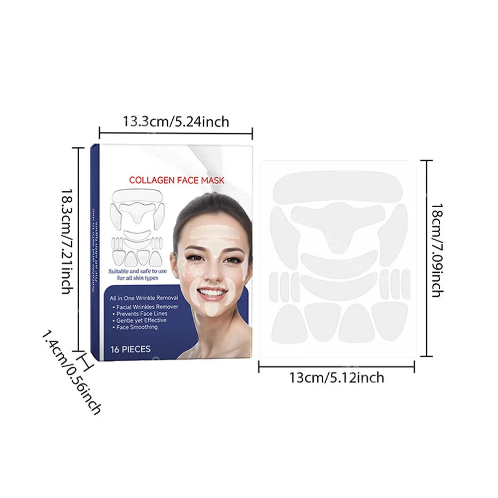 GodNatt- 16 Uds parches de silicona reutilizables contra arrugas del sueño
