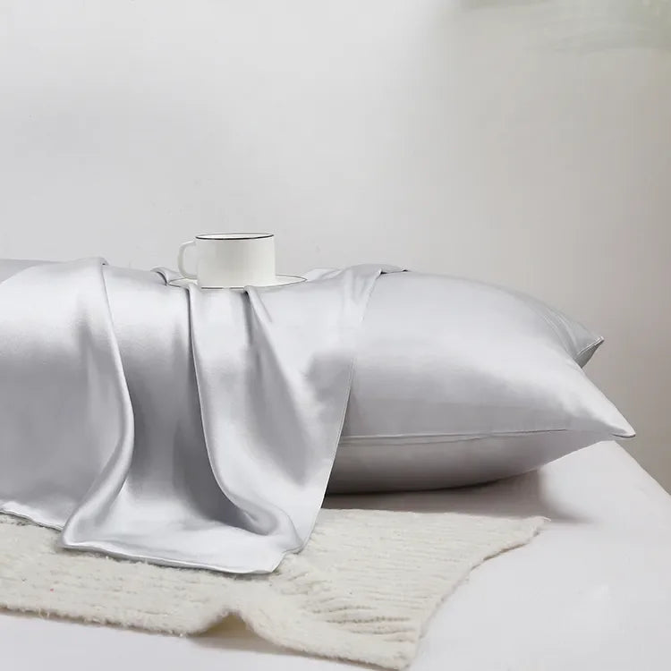 GodNatt- Funda de Seda 100% Mulberry de 22 Mommes Doble Cara