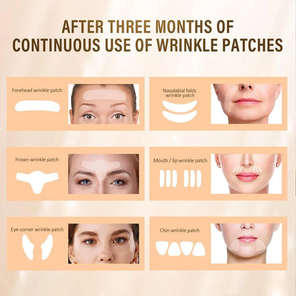 GodNatt- 16 Uds parches de silicona reutilizables contra arrugas del sueño